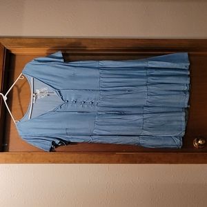 Women's plus size denim colored dress